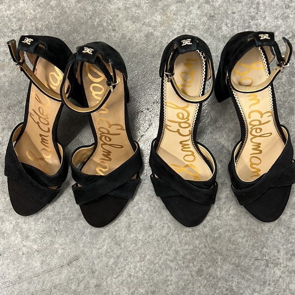 NWOB $120 UPDATED Sam Edelman Yancy - Black Suede Block Heel - Multiple Sizes - Picture 7 of 8